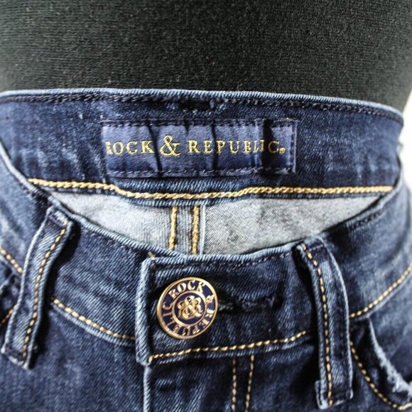 Rock & Republic Kendall Jeans Cropped Studded Size 6 - Picture 3 of 5